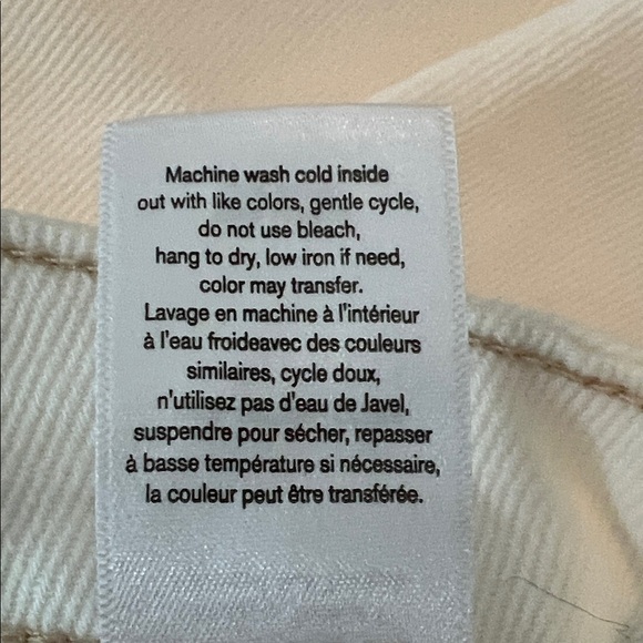 rag & bone The Charlie Women’s High-Rise Barrel Jeans, Off-White, 30 - Picture 12 of 12